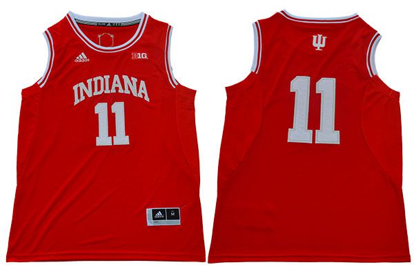Men Indiana Hoosiers 11 Isiah Thomas Red Adidas NBA NCAA Jerseys